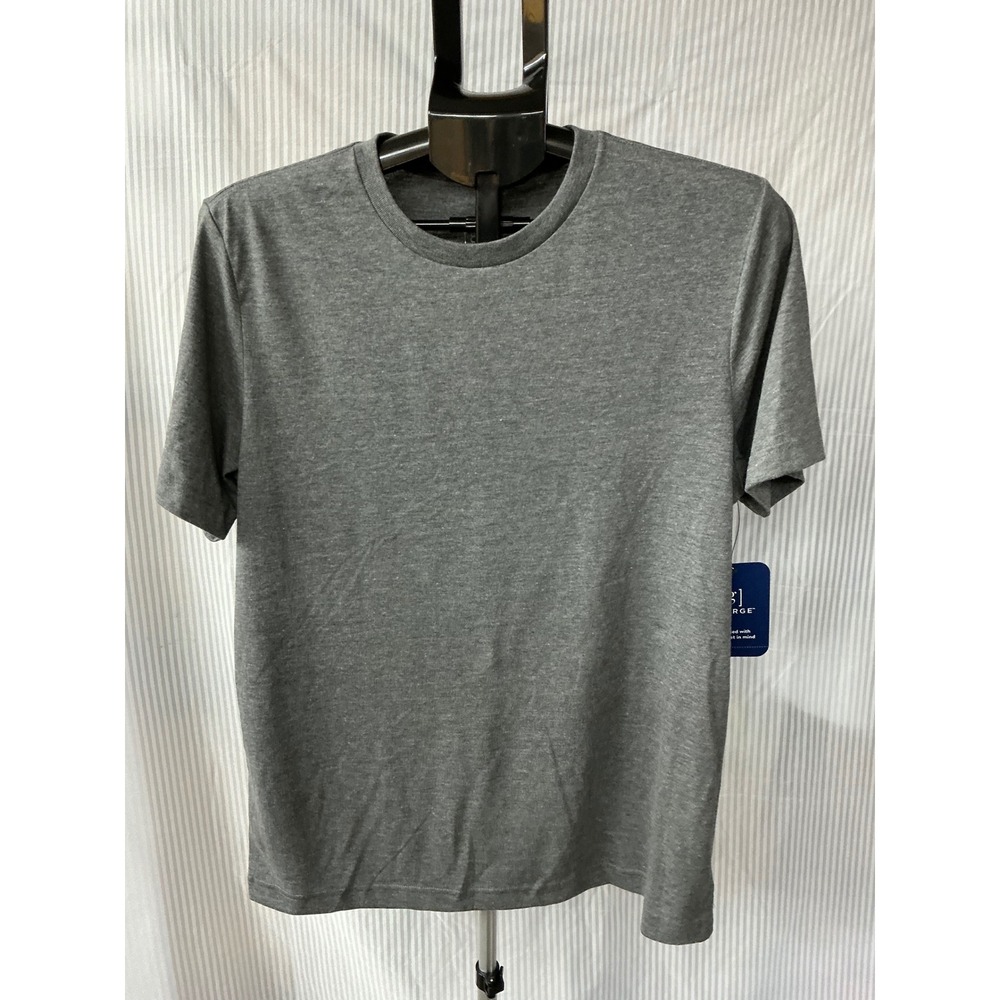 George Mens Crew Tee Charcoal Grey Heather Recycled‎ Fibers T-Shirt Size M 38-40